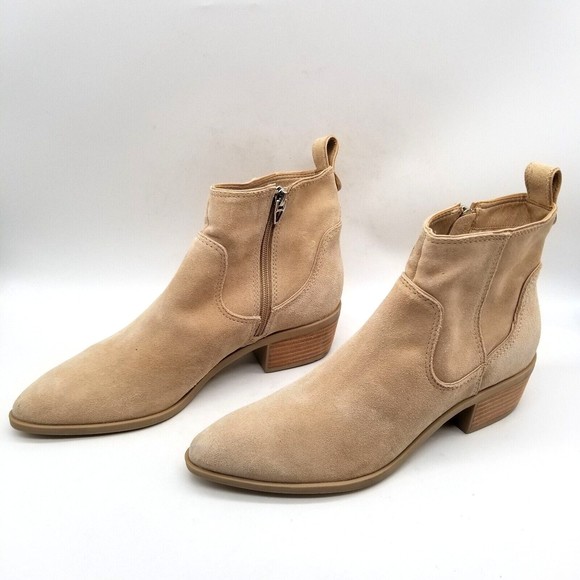 Dolce Vita Suede Almond Toe Able  Ankle Booties - Picture 4 of 6